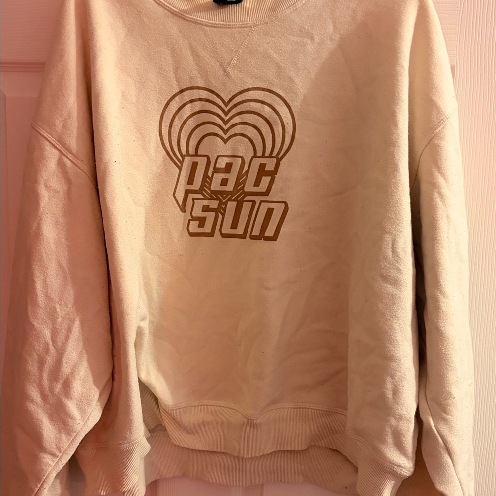 PacSun Cream Crewneck Sweater